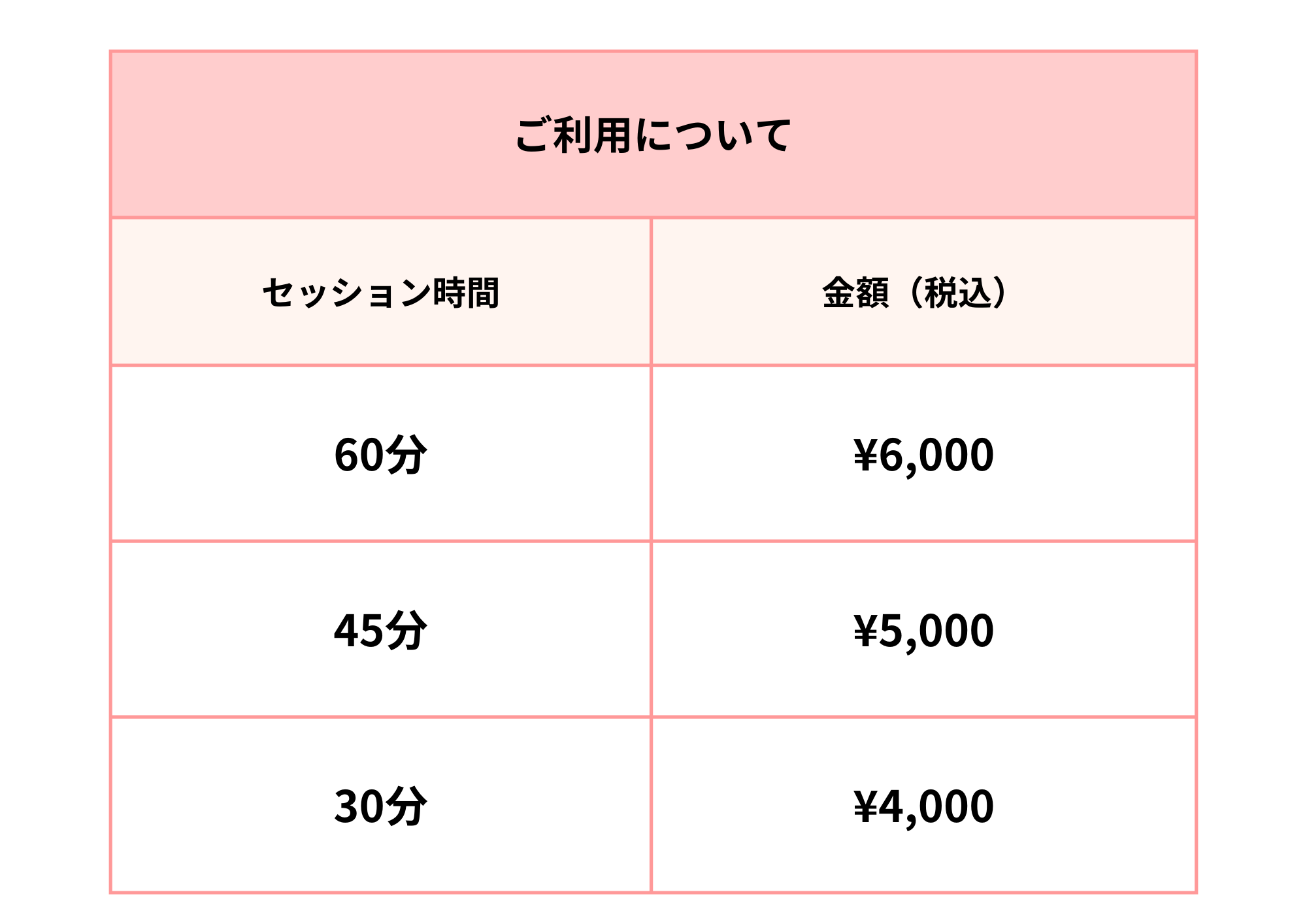 料金表